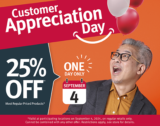 customer appreciation day - 25% off