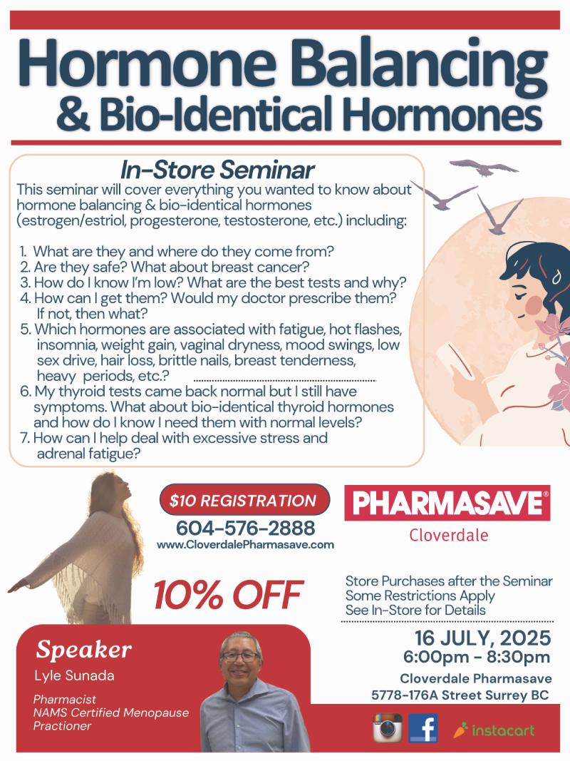 Hormone Balancing Seminar July 16 25 Hormone Balancing Seminar