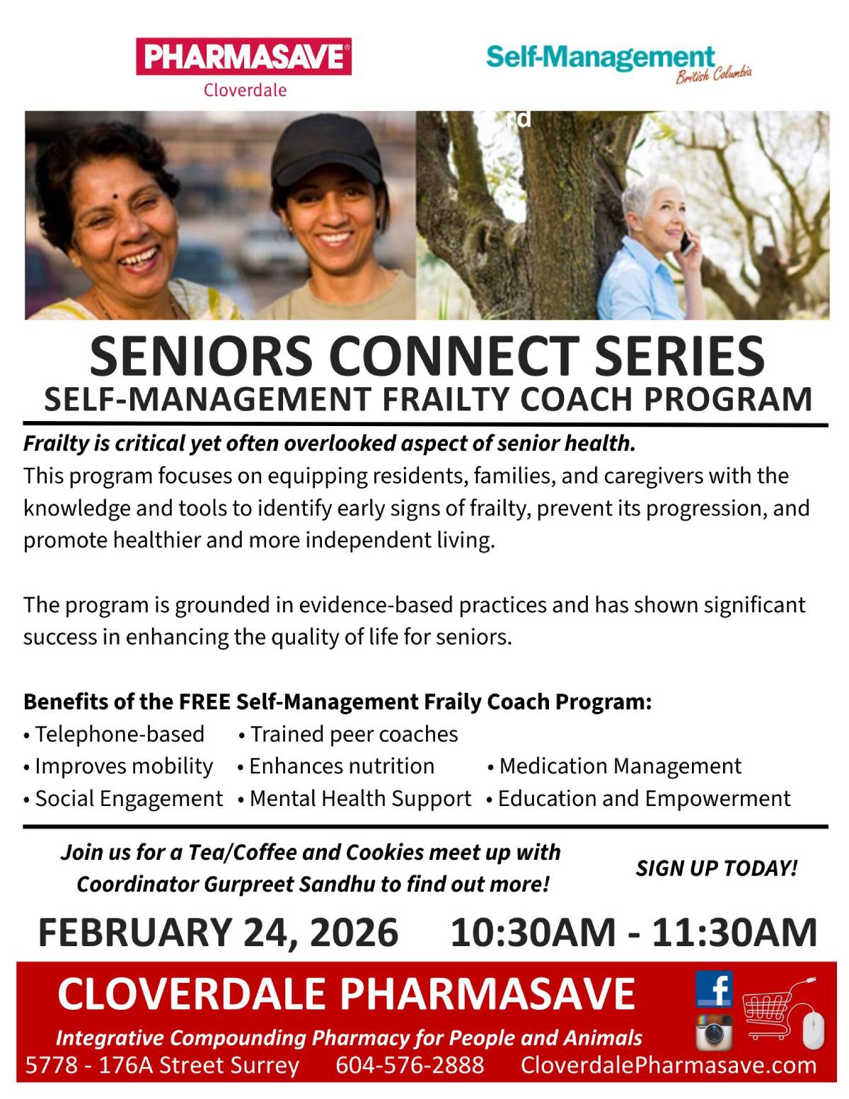 Seniors Connect Self Management Frailty Coach flyer