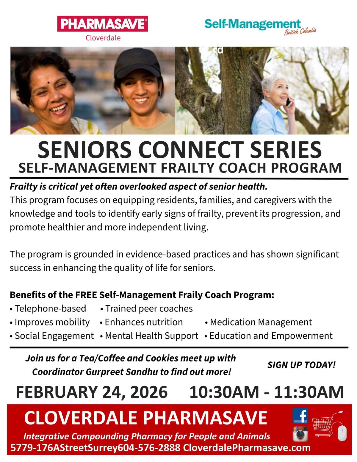 Seniors Connect Self Management Frailty Coach flyer