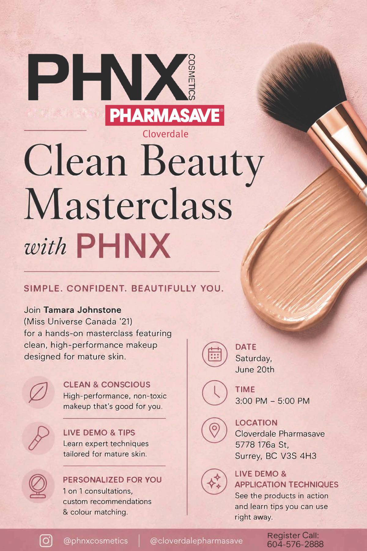 clean beauty masterclass flyer