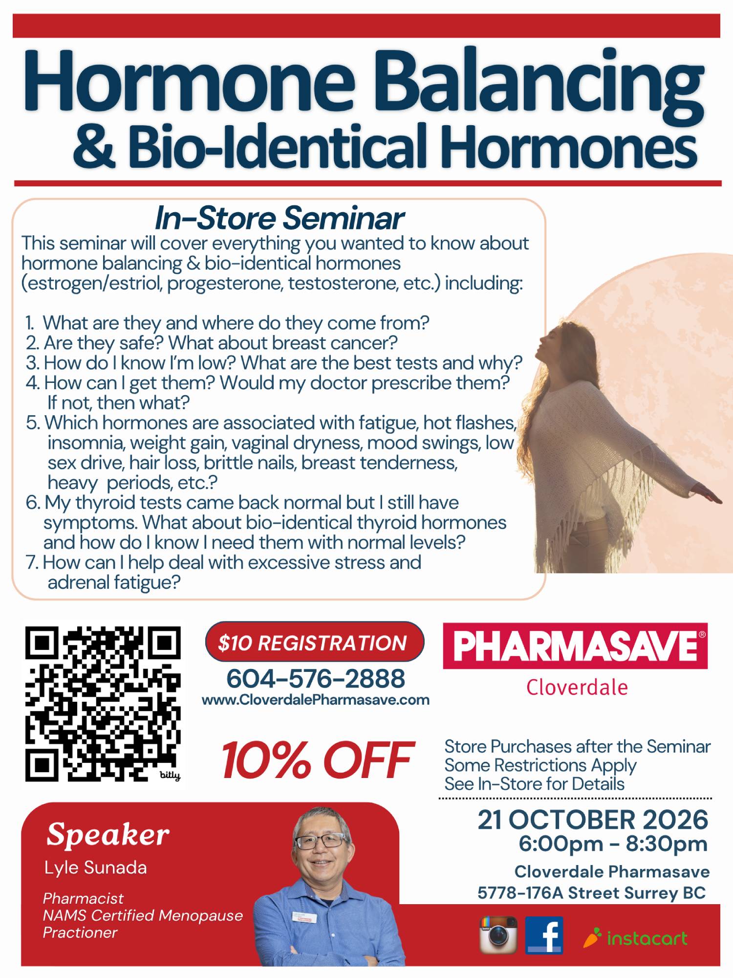 Hormone Balancing Seminar flyer